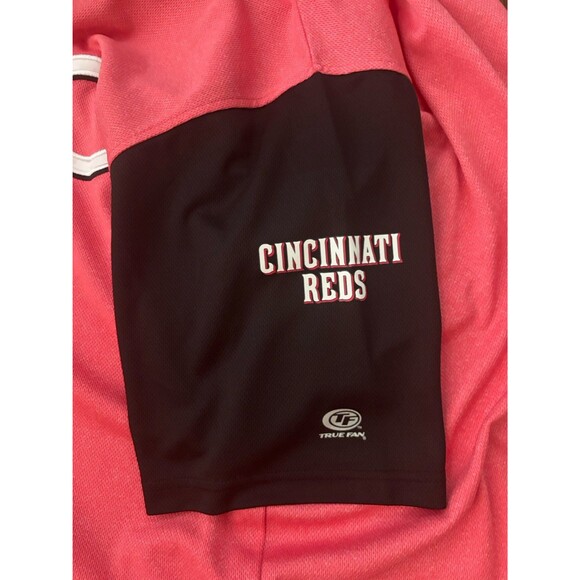 True Fan Cincinnati Reds Baseball Jersey Size L MLB Retro Sports - Picture 6 of 6